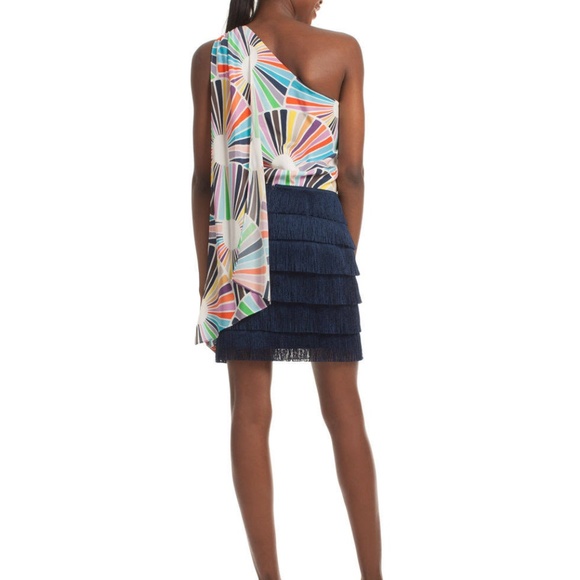 Trina Turk 100% Ezmerelda Silk One Shoulder Top - Picture 4 of 9